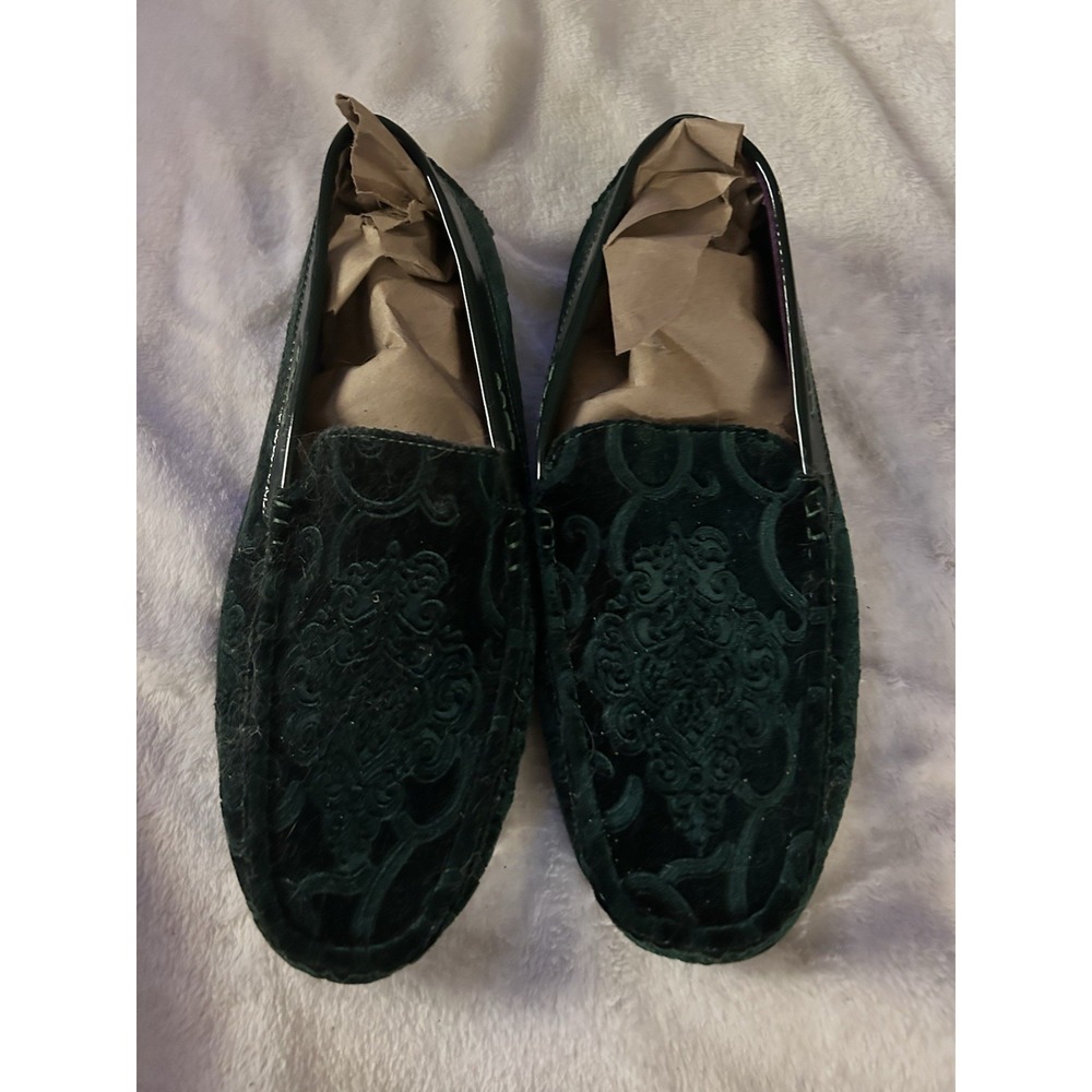 After Midnite Green Paisley Slip-on Men's Dress‎ Shoe Size 7